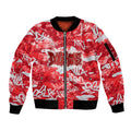 Dolphins Rugby Sleeve Zip Bomber Jacket Graffiti Typography Urban Camo Abstract Street Style