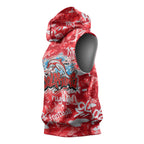 Dolphins Rugby Sleeveless Hoodie Graffiti Typography Urban Camo Abstract Street Style