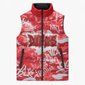 Dolphins Rugby Sleeveless Puffer Jacket Graffiti Typography Urban Camo Abstract Street Style