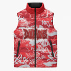 Dolphins Rugby Sleeveless Puffer Jacket Graffiti Typography Urban Camo Abstract Street Style