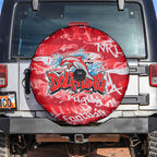 Dolphins Rugby Spare Tire Cover Graffiti Typography Urban Camo Abstract Street Style