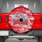 Dolphins Rugby Spare Tire Cover Graffiti Typography Urban Camo Abstract Street Style