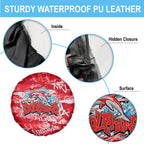 Dolphins Rugby Spare Tire Cover Graffiti Typography Urban Camo Abstract Street Style