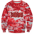 Dolphins Rugby Sweatshirt Graffiti Typography Urban Camo Abstract Street Style