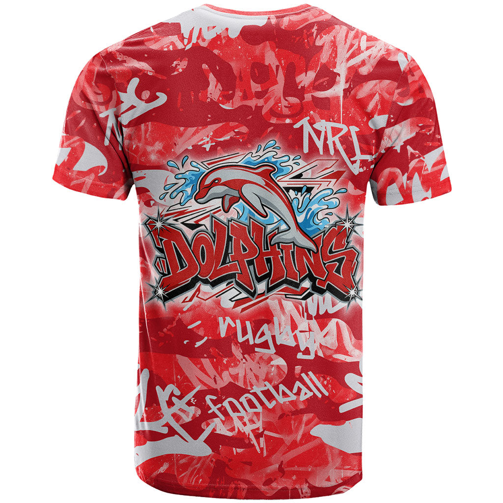 Dolphins Rugby T Shirt Graffiti Typography Urban Camo Abstract Street Style