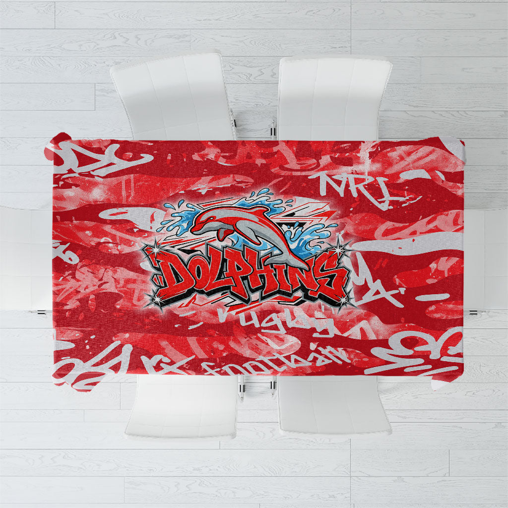 Dolphins Rugby Tablecloth Graffiti Typography Urban Camo Abstract Street Style