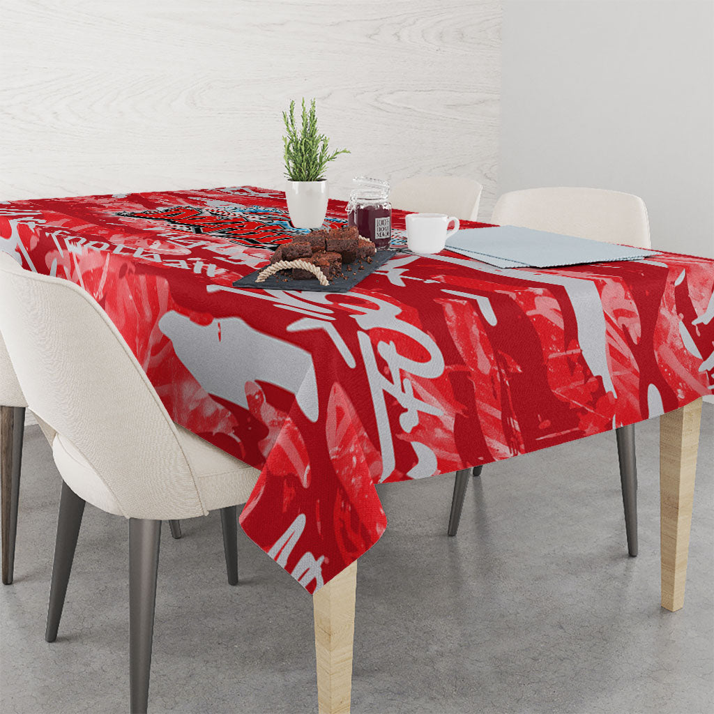 Dolphins Rugby Tablecloth Graffiti Typography Urban Camo Abstract Street Style