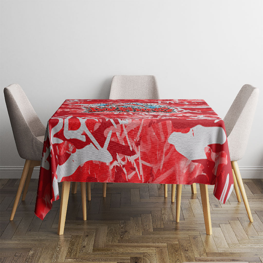 Dolphins Rugby Tablecloth Graffiti Typography Urban Camo Abstract Street Style