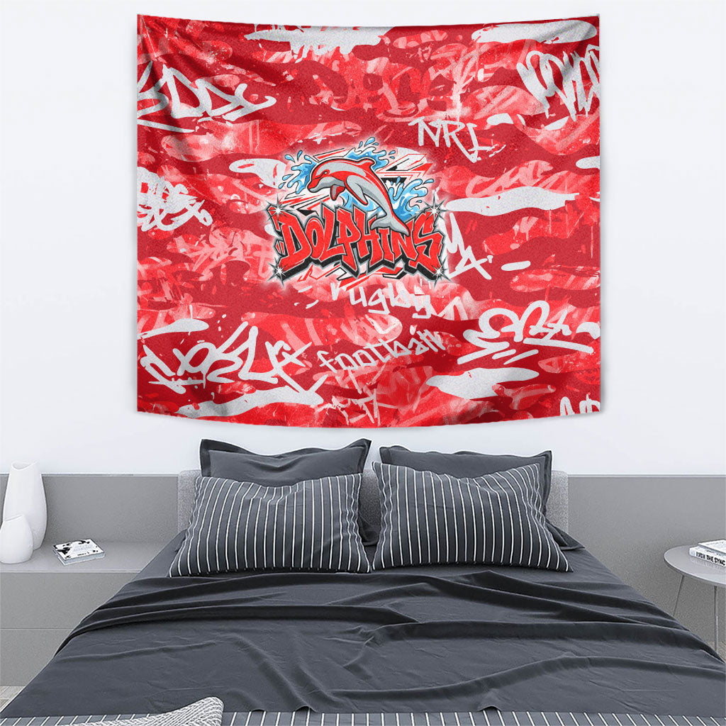 Dolphins Rugby Tapestry Graffiti Typography Urban Camo Abstract Street Style
