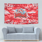 Dolphins Rugby Tapestry Graffiti Typography Urban Camo Abstract Street Style