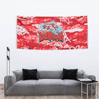 Dolphins Rugby Tapestry Graffiti Typography Urban Camo Abstract Street Style
