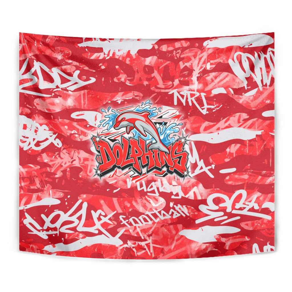 Dolphins Rugby Tapestry Graffiti Typography Urban Camo Abstract Street Style