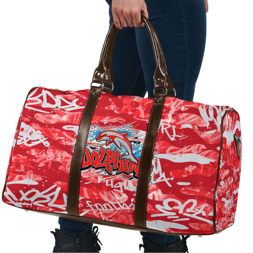 Dolphins Rugby Travel Bag Graffiti Typography Urban Camo Abstract Street Style