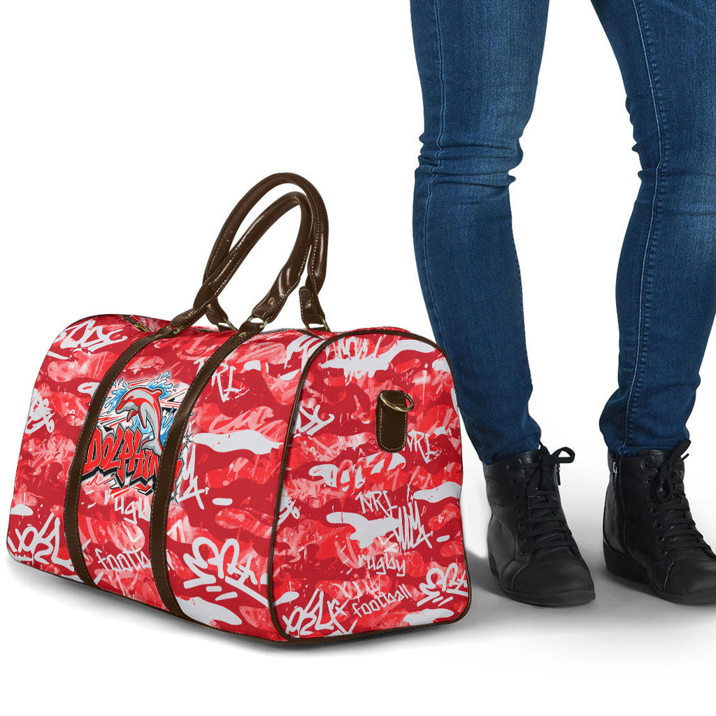 Dolphins Rugby Travel Bag Graffiti Typography Urban Camo Abstract Street Style