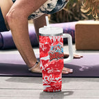 Dolphins Rugby Tumbler With Handle Graffiti Typography Urban Camo Abstract Street Style