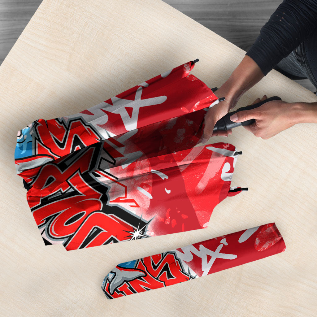 Dolphins Rugby Umbrella Graffiti Typography Urban Camo Abstract Street Style