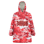 Dolphins Rugby Wearable Blanket Hoodie Graffiti Typography Urban Camo Abstract Street Style