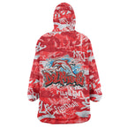 Dolphins Rugby Wearable Blanket Hoodie Graffiti Typography Urban Camo Abstract Street Style