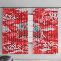 Dolphins Rugby Window Curtain Graffiti Typography Urban Camo Abstract Street Style