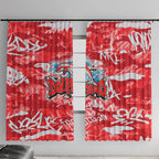 Dolphins Rugby Window Curtain Graffiti Typography Urban Camo Abstract Street Style