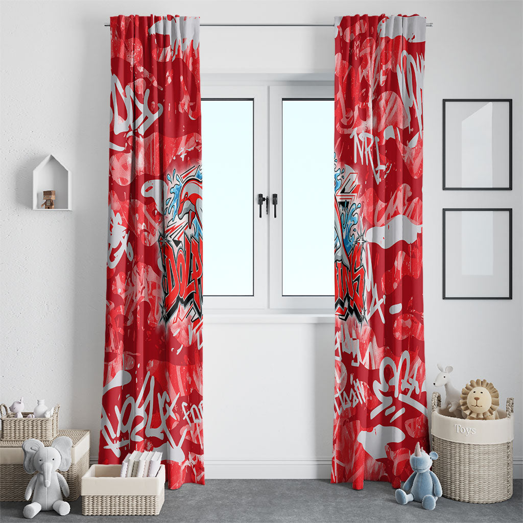 Dolphins Rugby Window Curtain Graffiti Typography Urban Camo Abstract Street Style