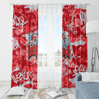 Dolphins Rugby Window Curtain Graffiti Typography Urban Camo Abstract Street Style