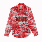 Dolphins Rugby Women Casual Shirt Graffiti Typography Urban Camo Abstract Street Style