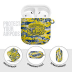 North Queensland Cowboys Rugby AirPods Case Graffiti Typography Urban Camo Abstract Street Style