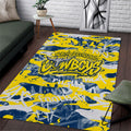 North Queensland Cowboys Rugby Area Rug Graffiti Typography Urban Camo Abstract Street Style