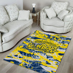 North Queensland Cowboys Rugby Area Rug Graffiti Typography Urban Camo Abstract Street Style