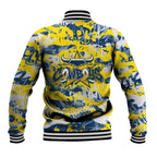 North Queensland Cowboys Rugby Baseball Jacket Graffiti Typography Urban Camo Abstract Street Style