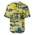 North Queensland Cowboys Rugby Baseball Jersey Graffiti Typography Urban Camo Abstract Street Style