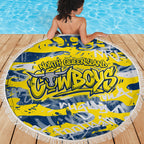 North Queensland Cowboys Rugby Beach Blanket Graffiti Typography Urban Camo Abstract Street Style