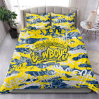North Queensland Cowboys Rugby Bedding Set Graffiti Typography Urban Camo Abstract Street Style