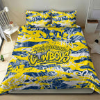 North Queensland Cowboys Rugby Bedding Set Graffiti Typography Urban Camo Abstract Street Style