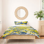 North Queensland Cowboys Rugby Bedding Set Graffiti Typography Urban Camo Abstract Street Style