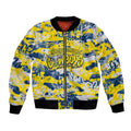 North Queensland Cowboys Rugby Bomber Jacket Graffiti Typography Urban Camo Abstract Street Style