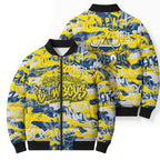 North Queensland Cowboys Rugby Bomber Puffer Jacket Graffiti Typography Urban Camo Abstract Street Style