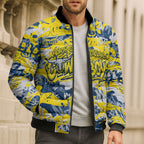 North Queensland Cowboys Rugby Bomber Puffer Jacket Graffiti Typography Urban Camo Abstract Street Style