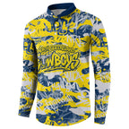 North Queensland Cowboys Rugby Button Sweatshirt Graffiti Typography Urban Camo Abstract Street Style
