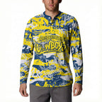North Queensland Cowboys Rugby Button Sweatshirt Graffiti Typography Urban Camo Abstract Street Style