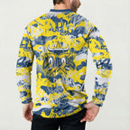 North Queensland Cowboys Rugby Button Sweatshirt Graffiti Typography Urban Camo Abstract Street Style