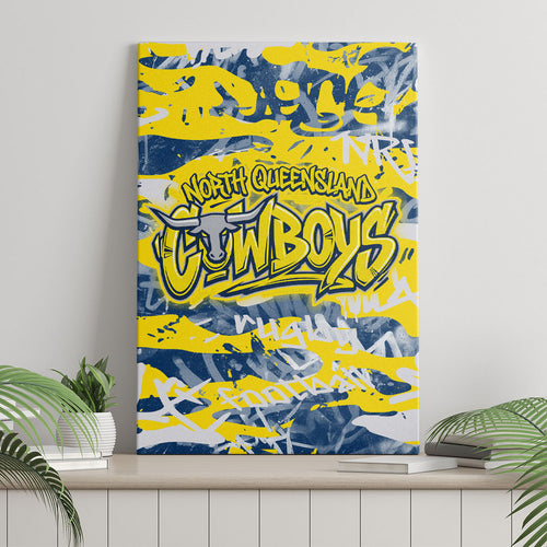 North Queensland Cowboys Rugby Canvas Wall Art Graffiti Typography Urban Camo Abstract Street Style