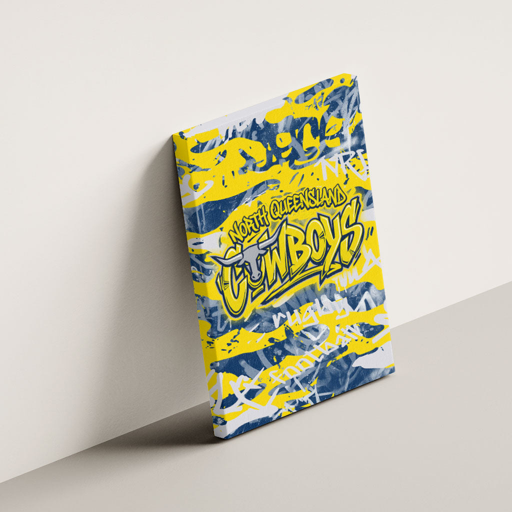 North Queensland Cowboys Rugby Canvas Wall Art Graffiti Typography Urban Camo Abstract Street Style