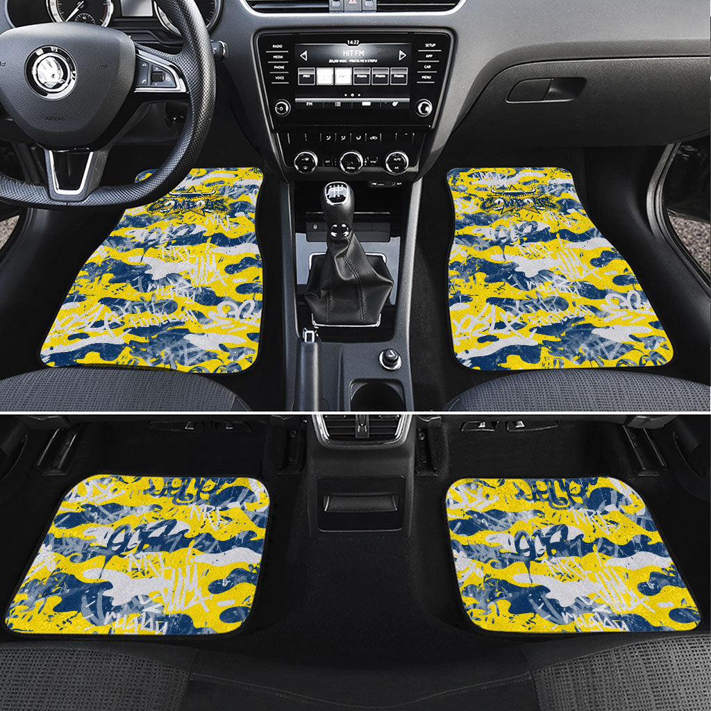 North Queensland Cowboys Rugby Car Mats Graffiti Typography Urban Camo Abstract Street Style