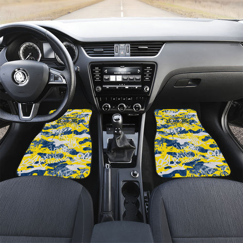 North Queensland Cowboys Rugby Car Mats Graffiti Typography Urban Camo Abstract Street Style