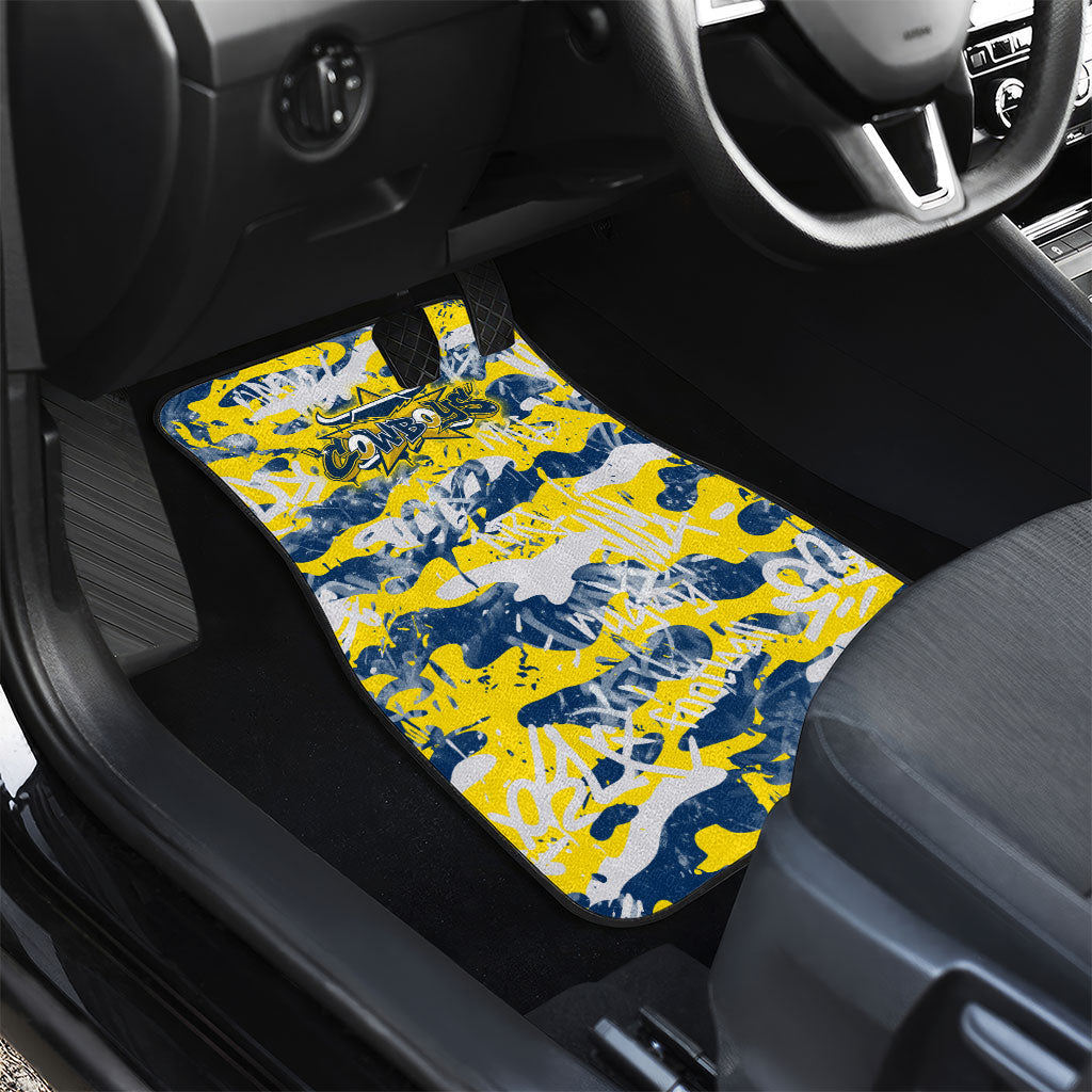 North Queensland Cowboys Rugby Car Mats Graffiti Typography Urban Camo Abstract Street Style