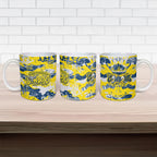 North Queensland Cowboys Rugby Ceramic Mug Graffiti Typography Urban Camo Abstract Street Style
