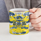 North Queensland Cowboys Rugby Ceramic Mug Graffiti Typography Urban Camo Abstract Street Style