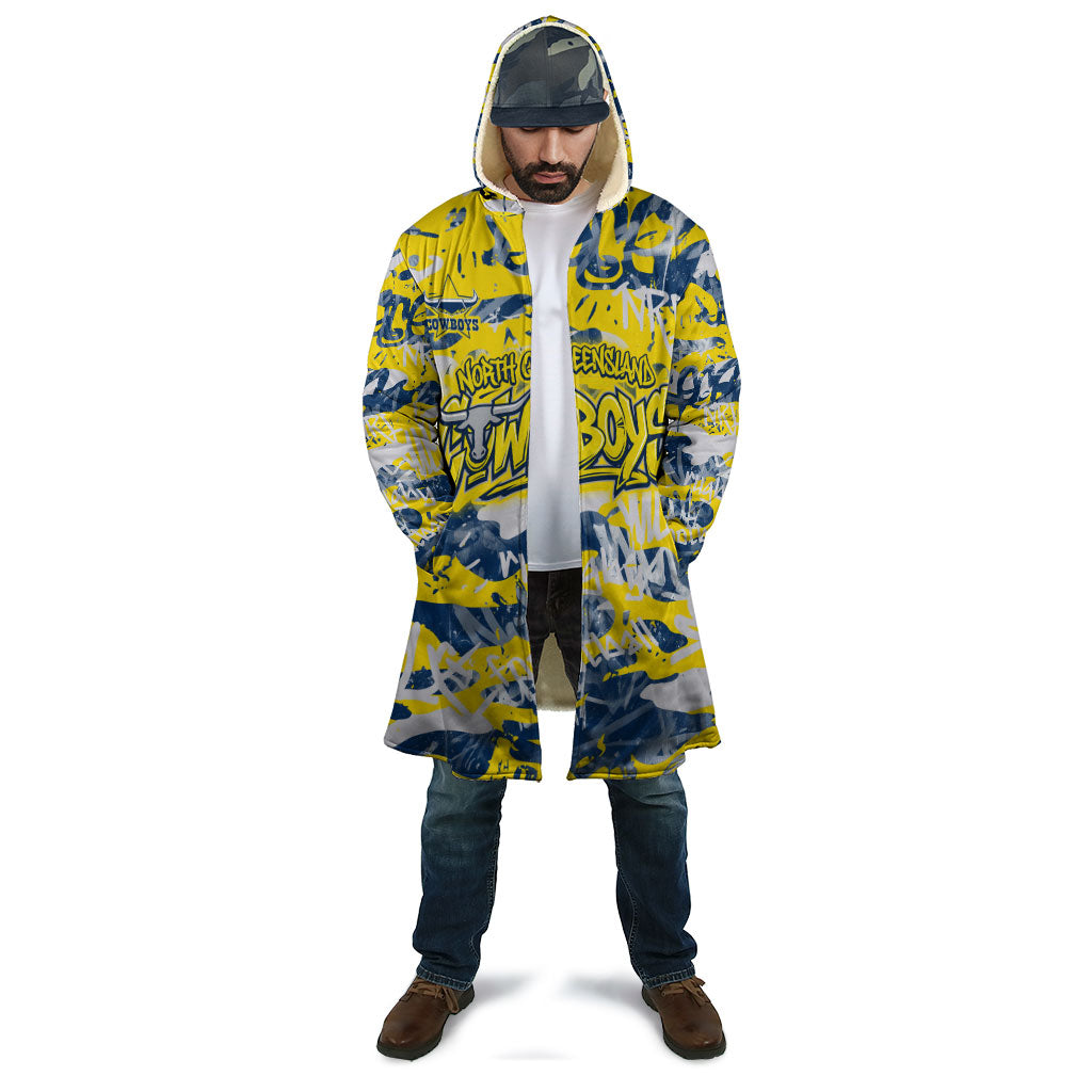 North Queensland Cowboys Rugby Cloak Graffiti Typography Urban Camo Abstract Street Style